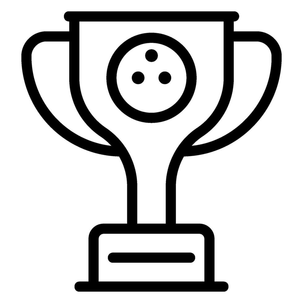 trophy line icon vector
