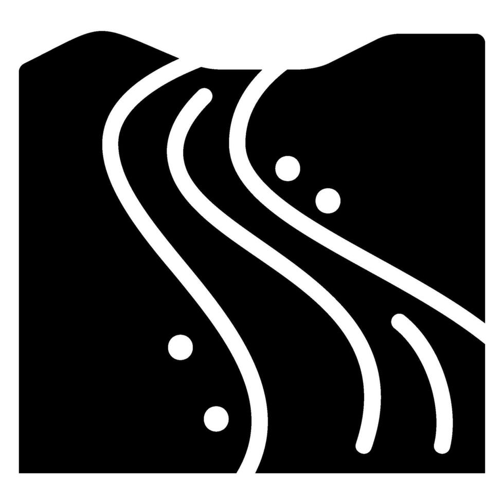 river glyph icon vector