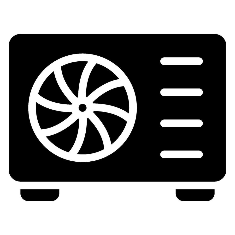 air source heat pump glyph icon vector