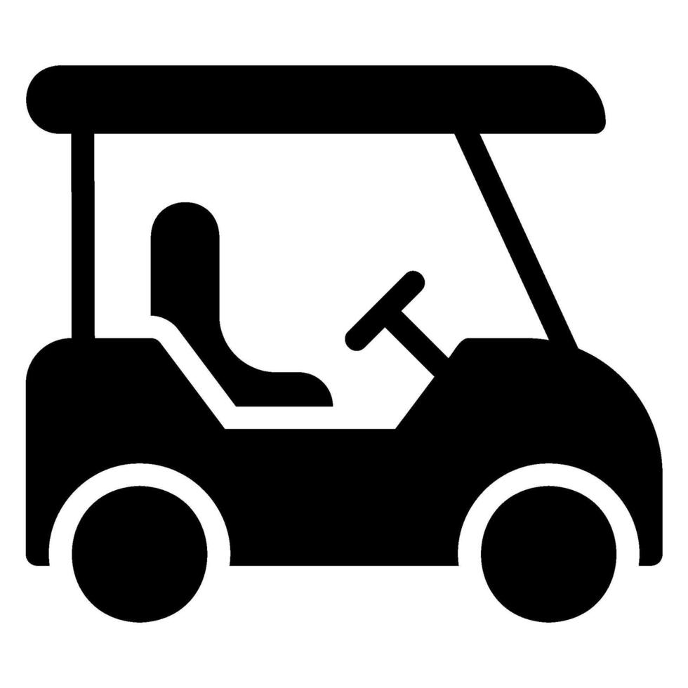golf cart glyph icon vector