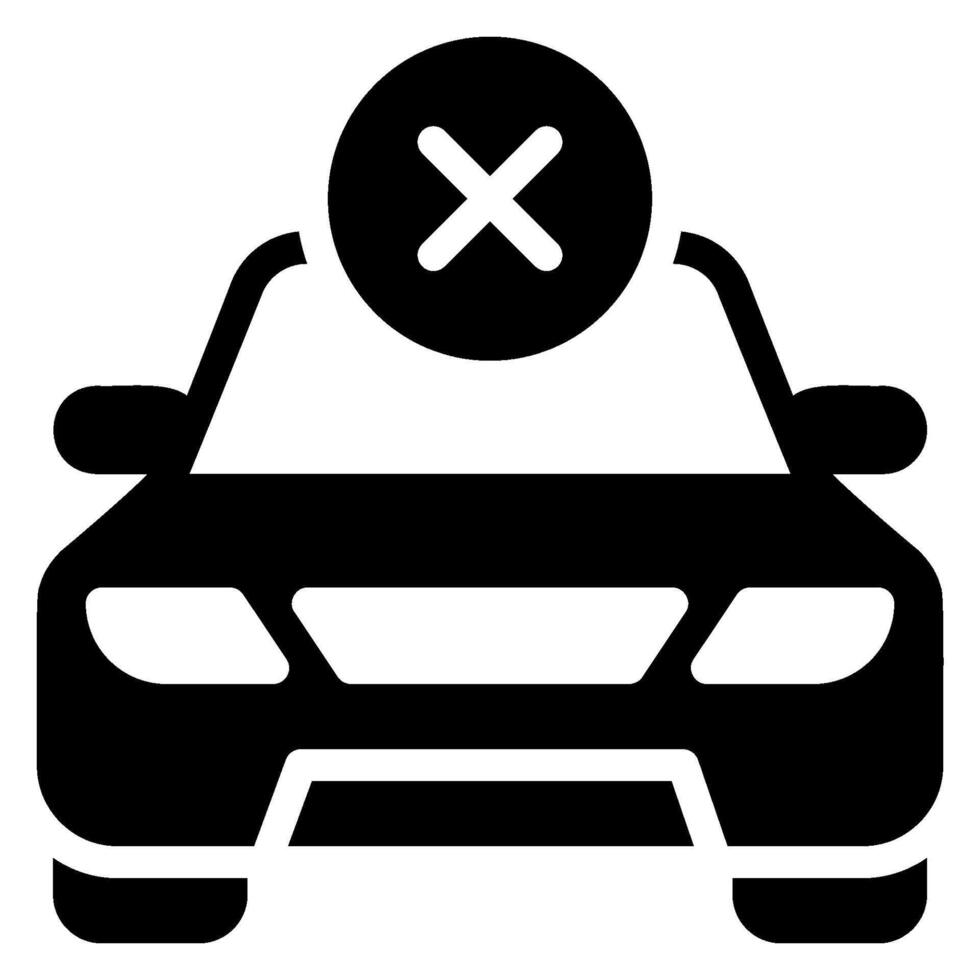 rejected glyph icon vector