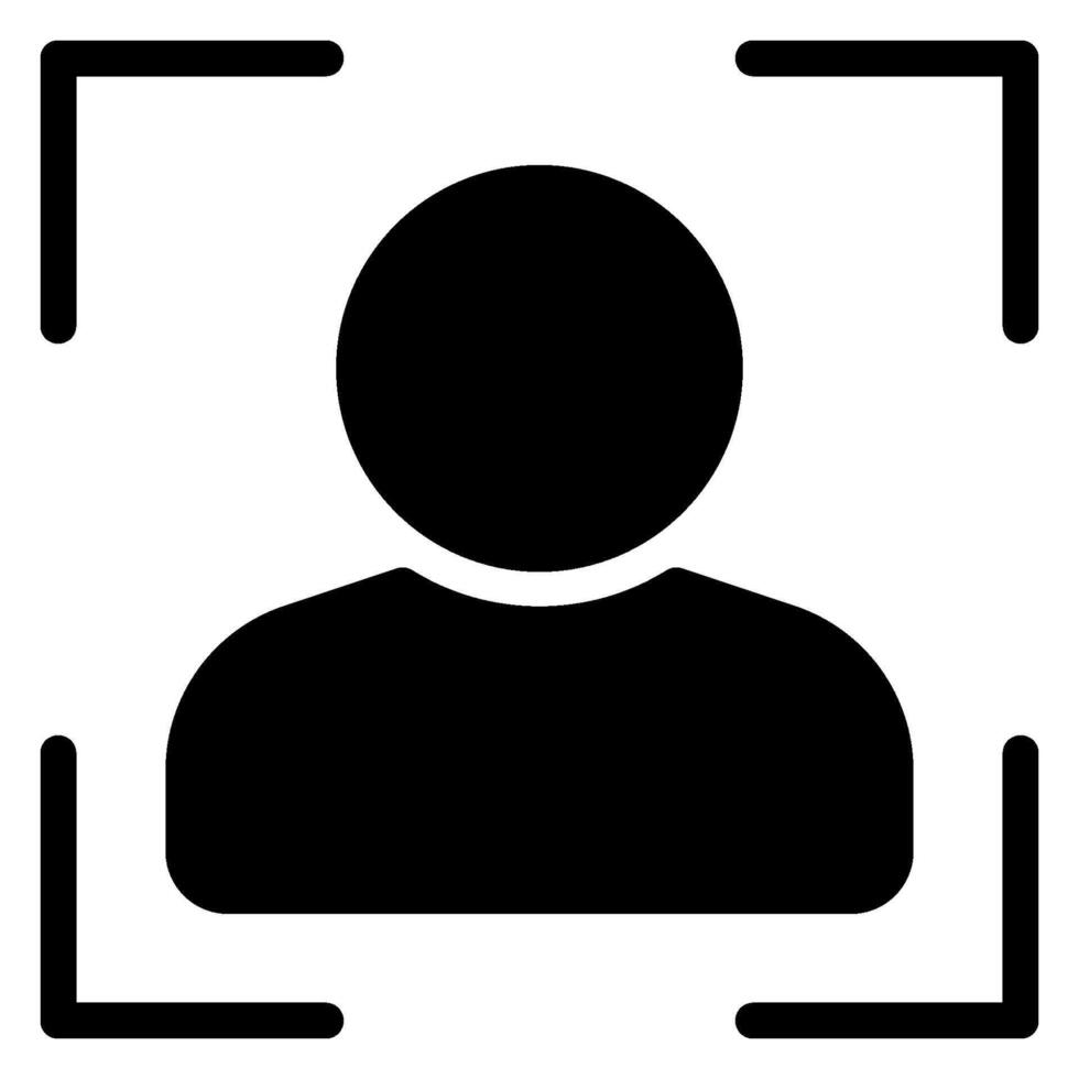 detection glyph icon vector