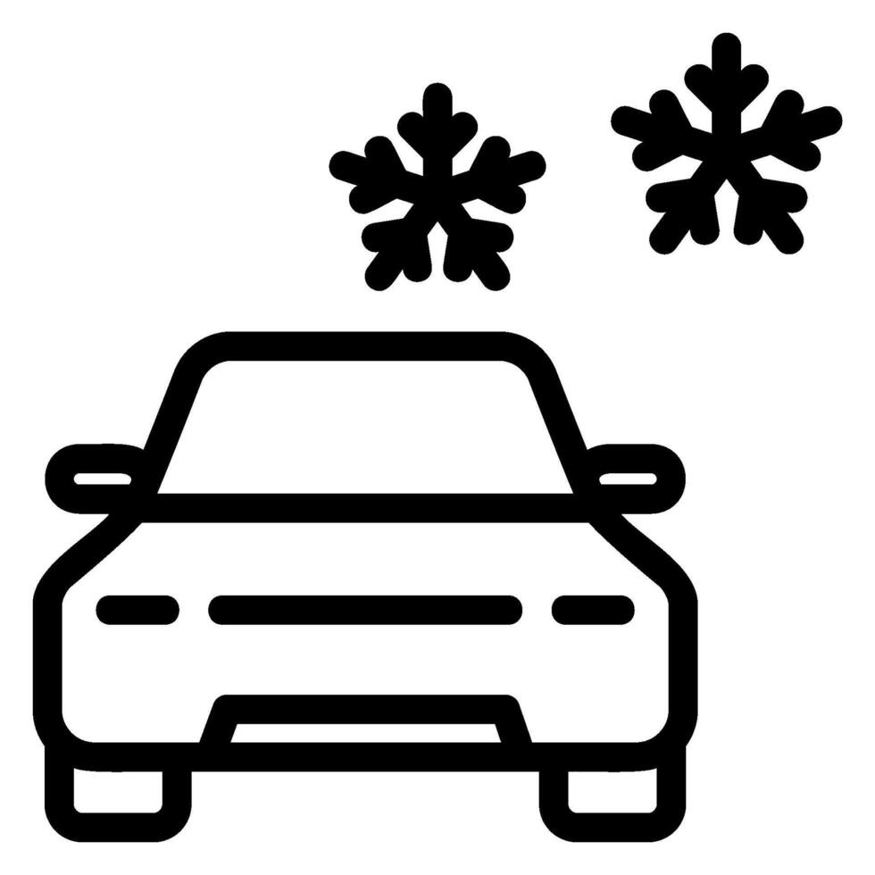 snow line icon vector
