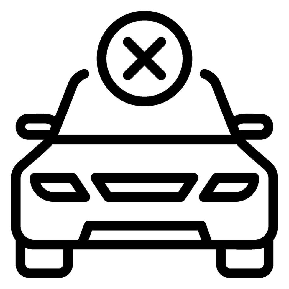 rejected line icon vector