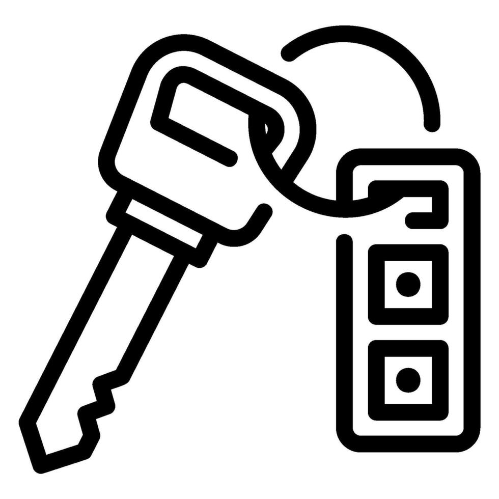 car key line icon vector
