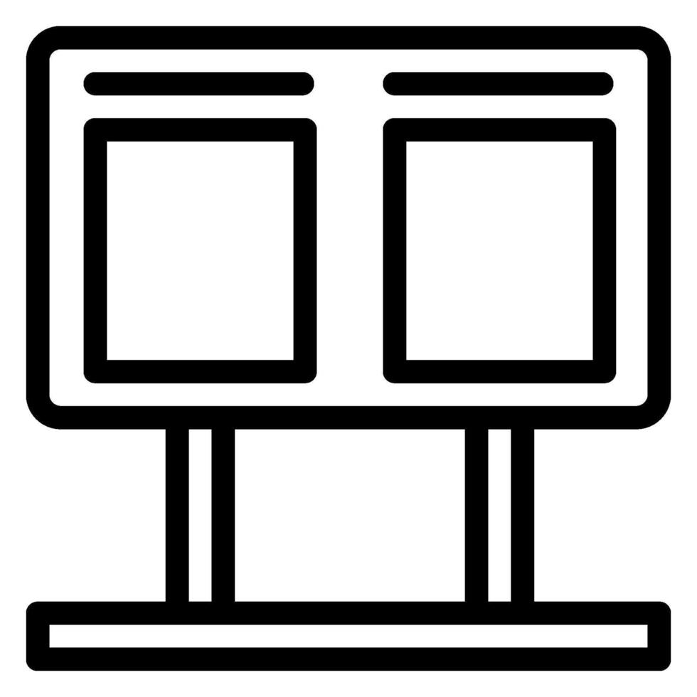 scoreboard line icon vector