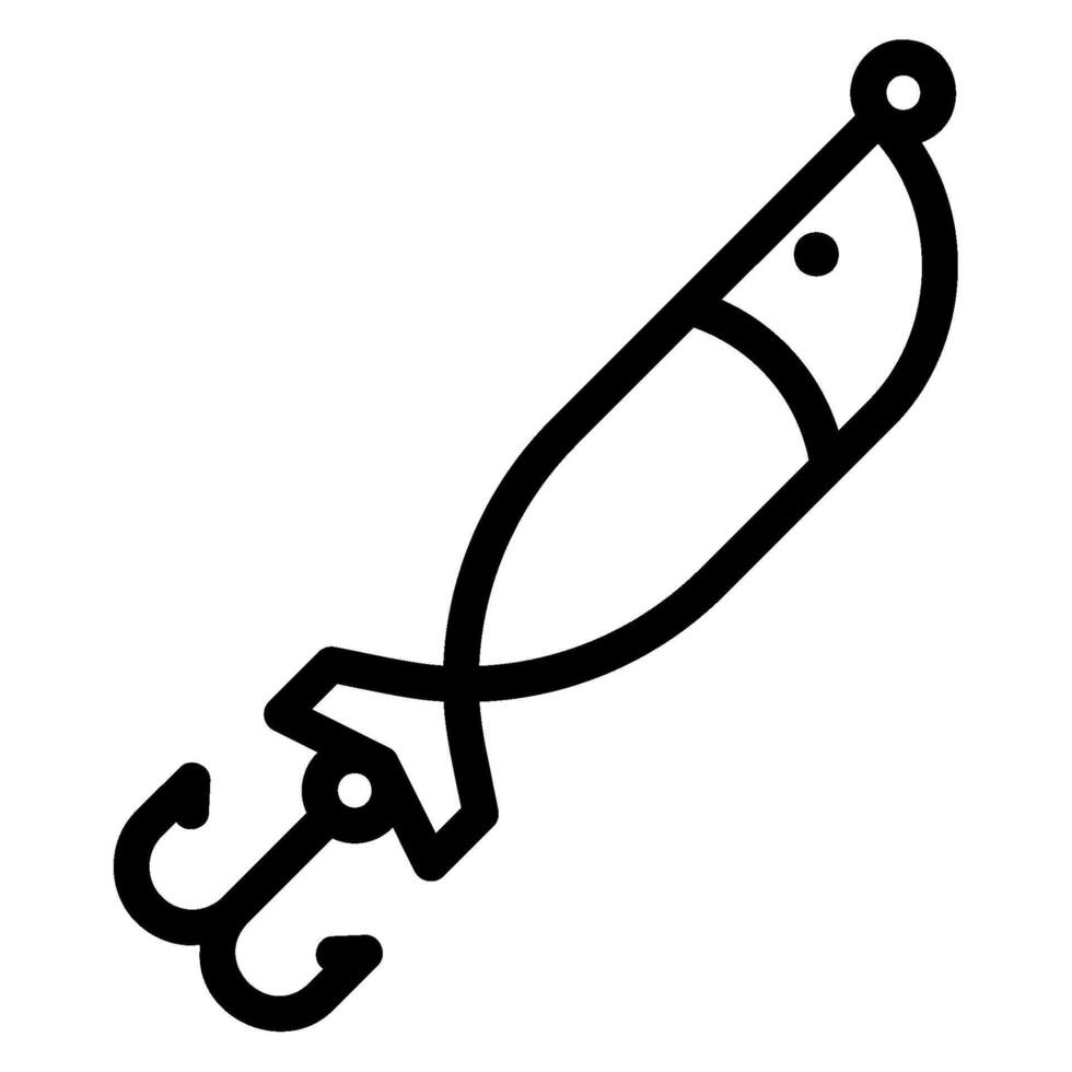 fishing baits line icon vector