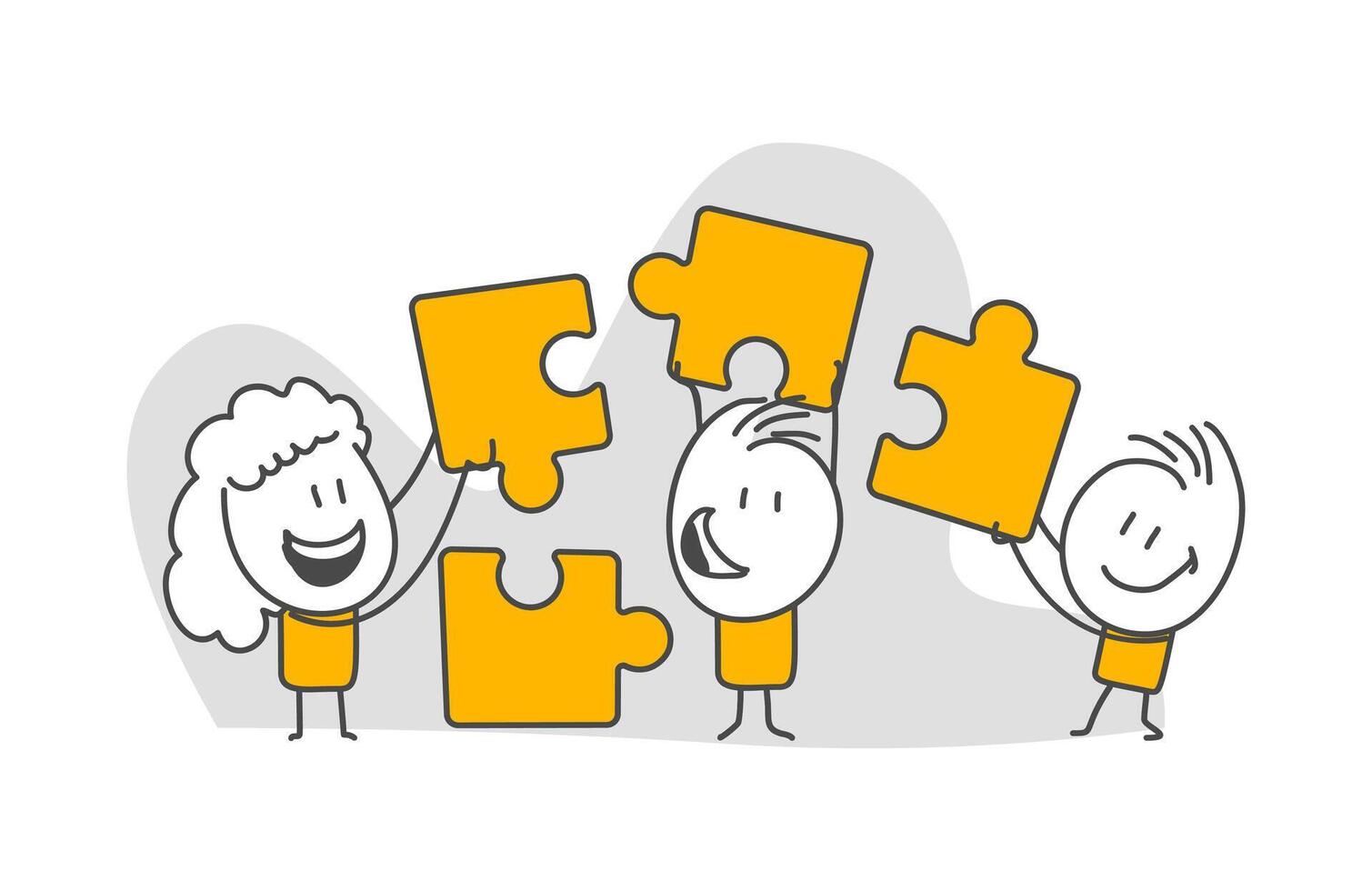 Stick figures. Business. Partnership concept. vector