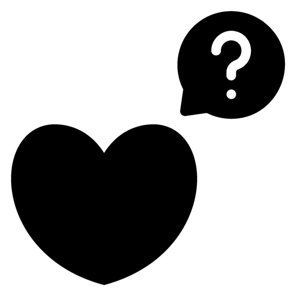 question glyph icon vector