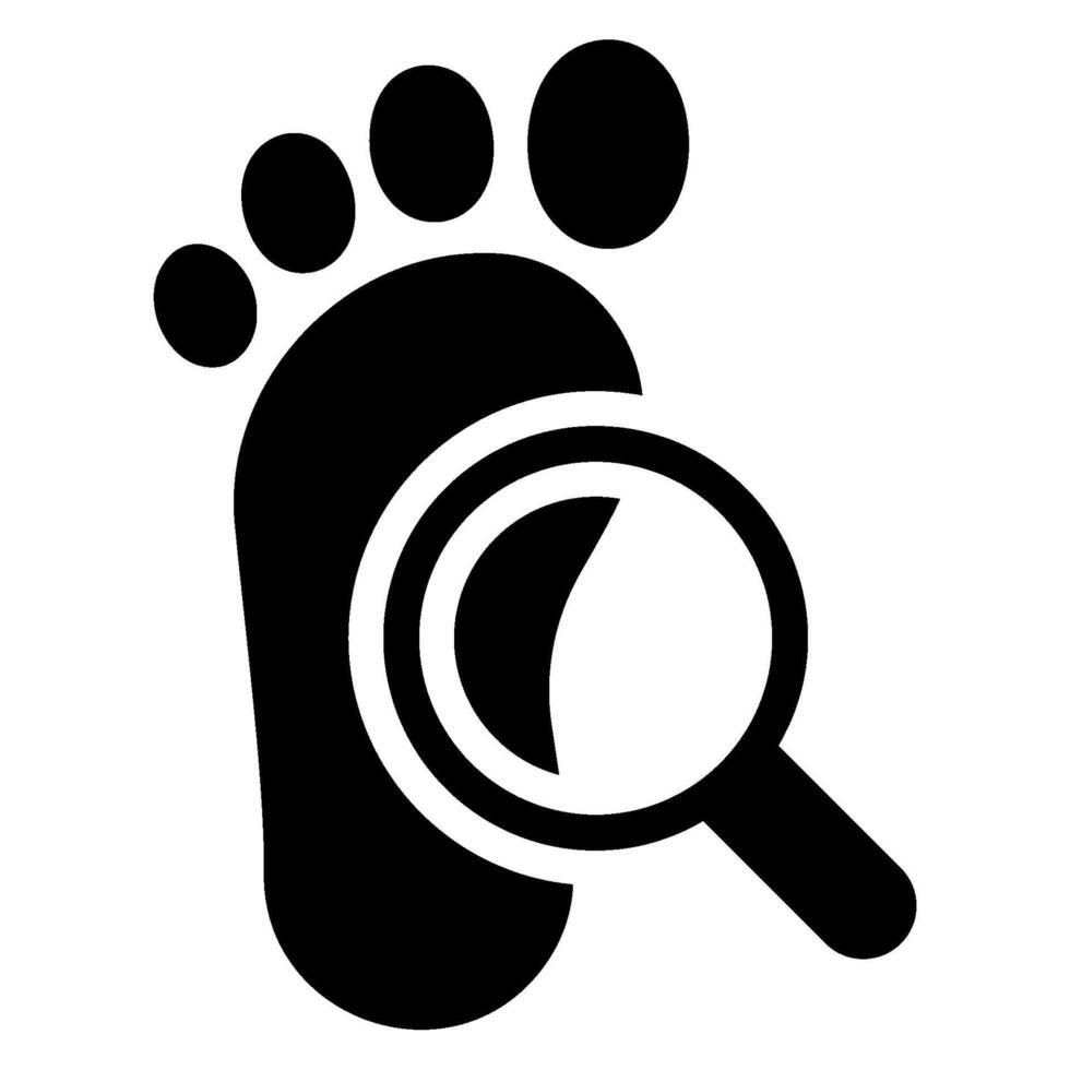 footprint glyph icon vector