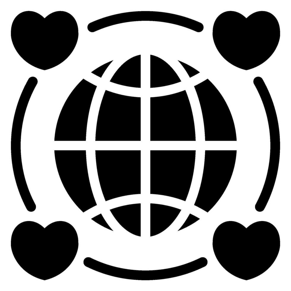network glyph icon vector