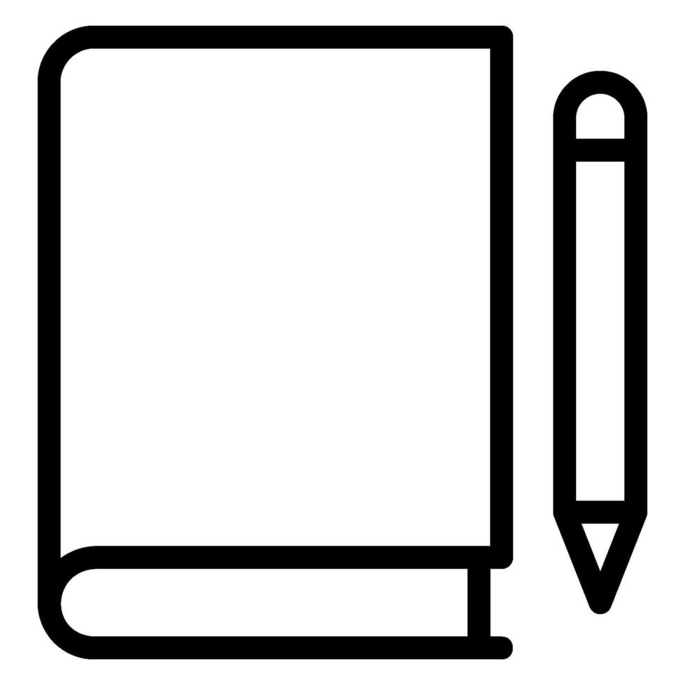 notebook line icon vector