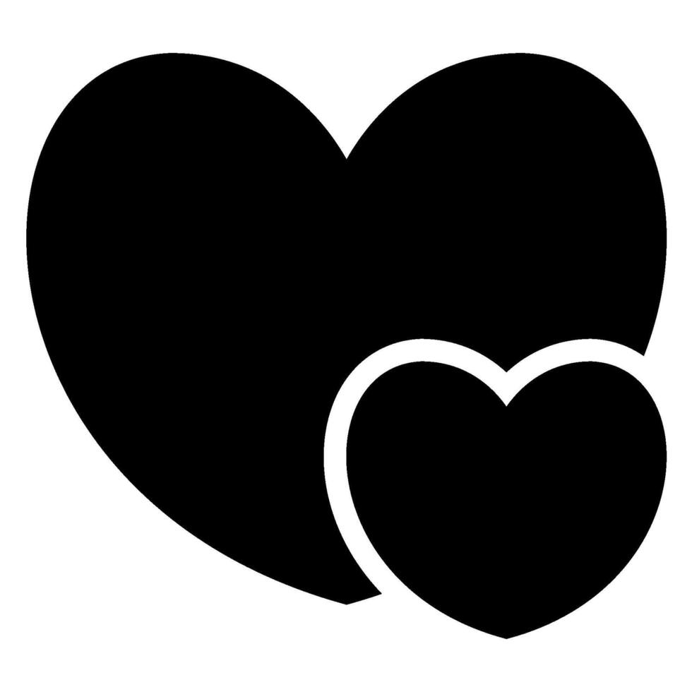 heart glyph icon vector