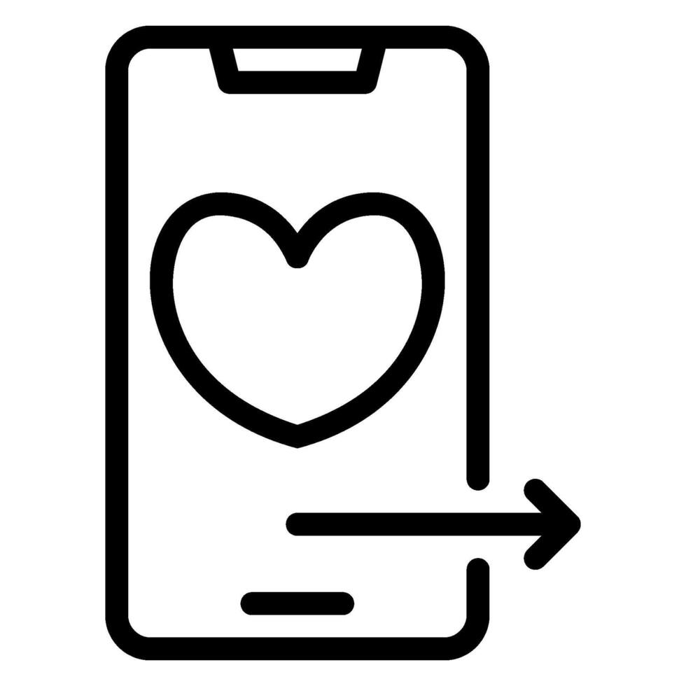 swipe right line icon vector