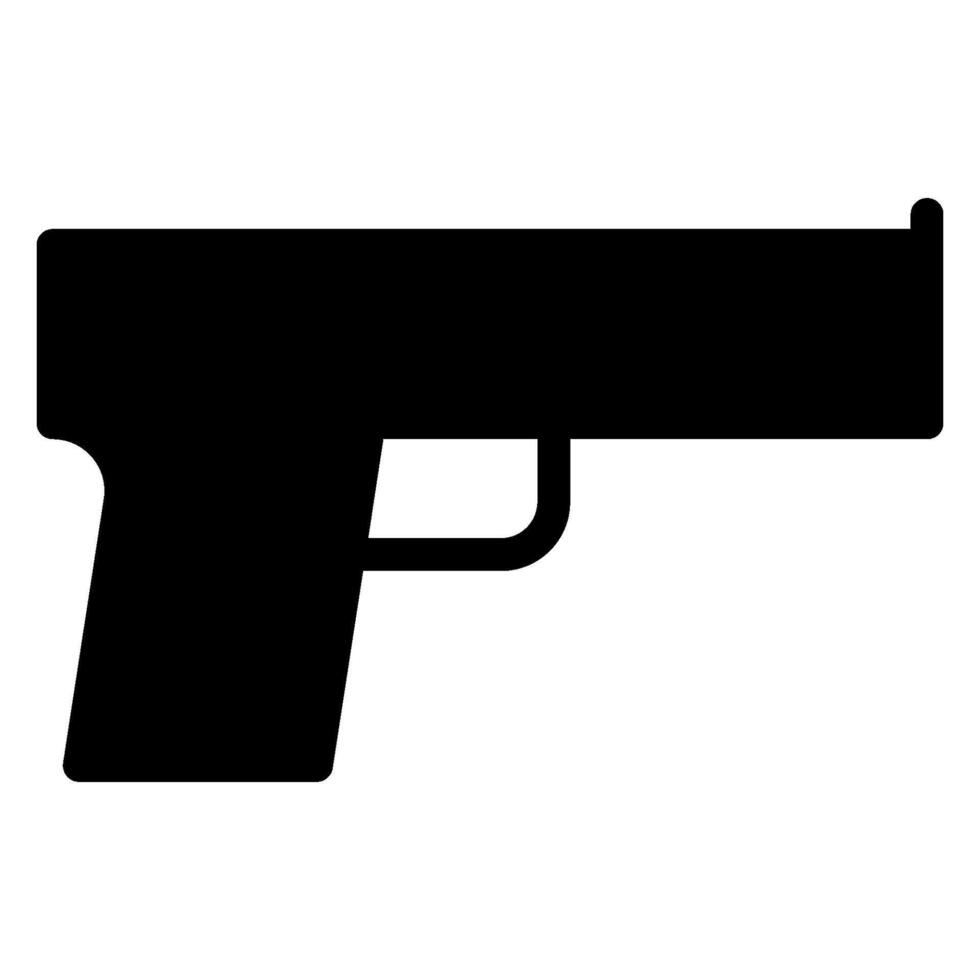 pistol glyph icon vector