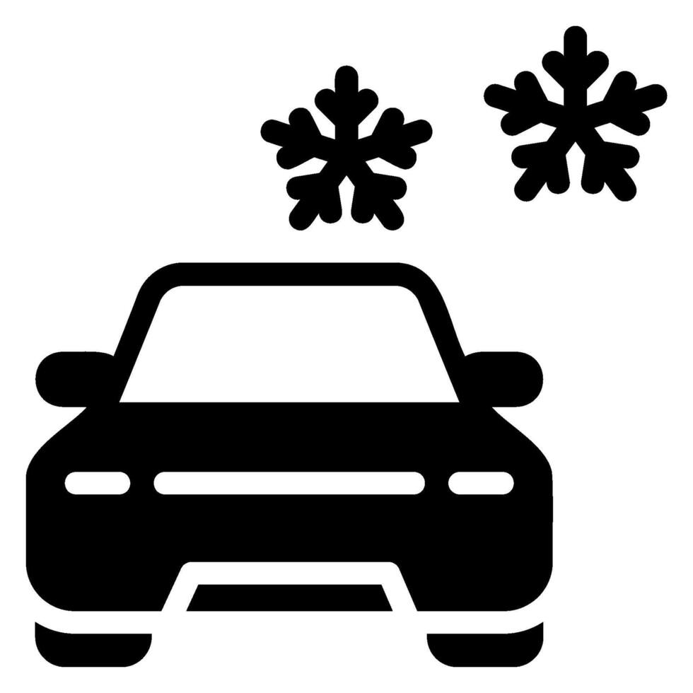 snow glyph icon vector