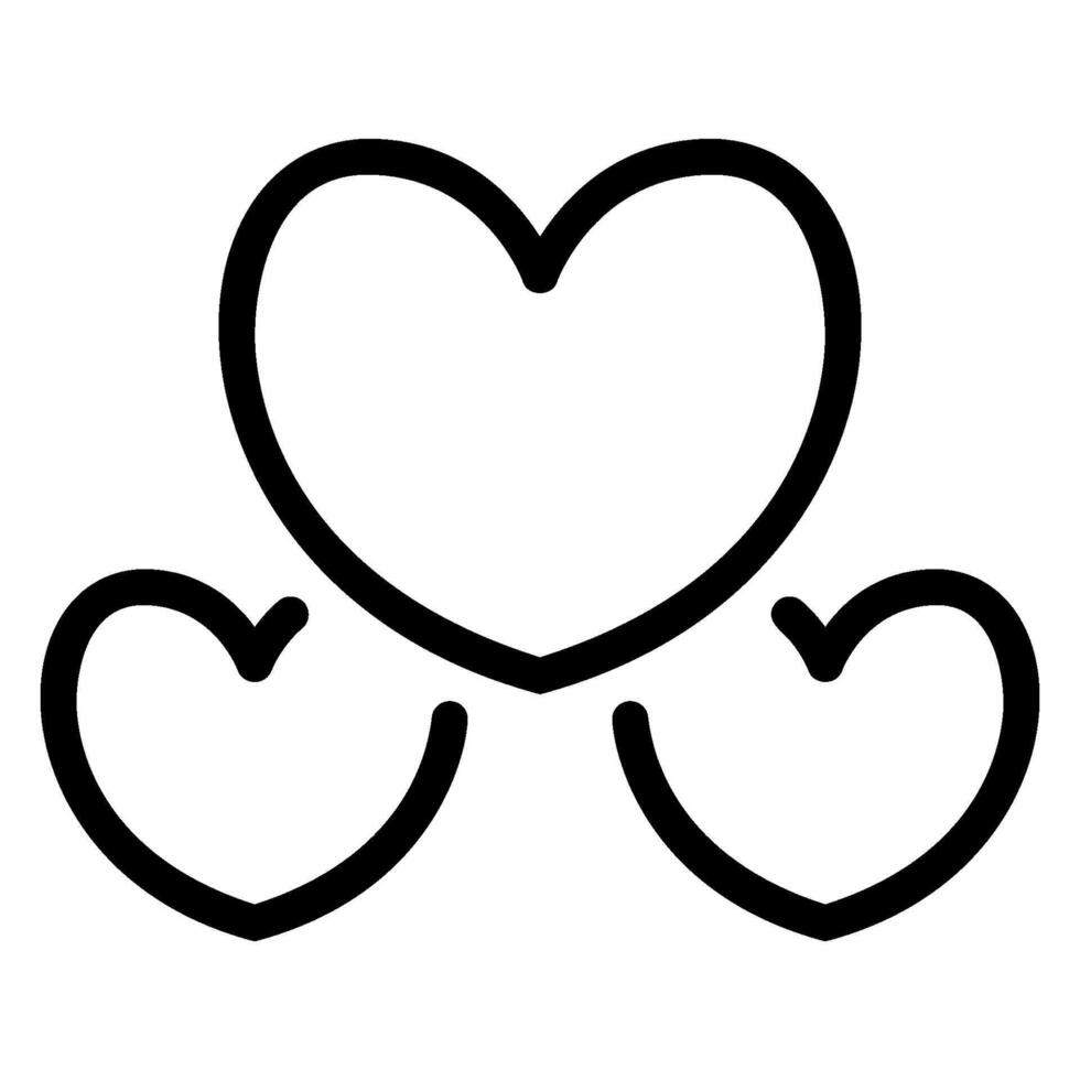 polyamory line icon vector