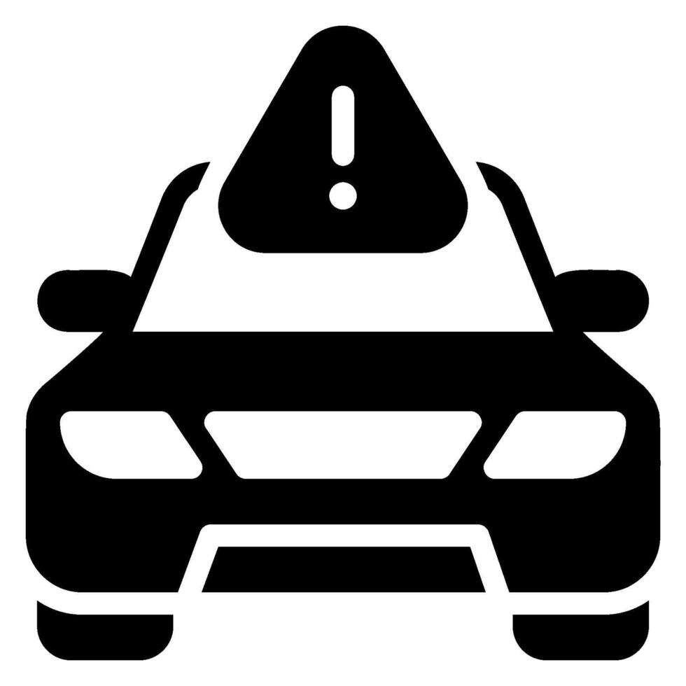 warning glyph icon vector