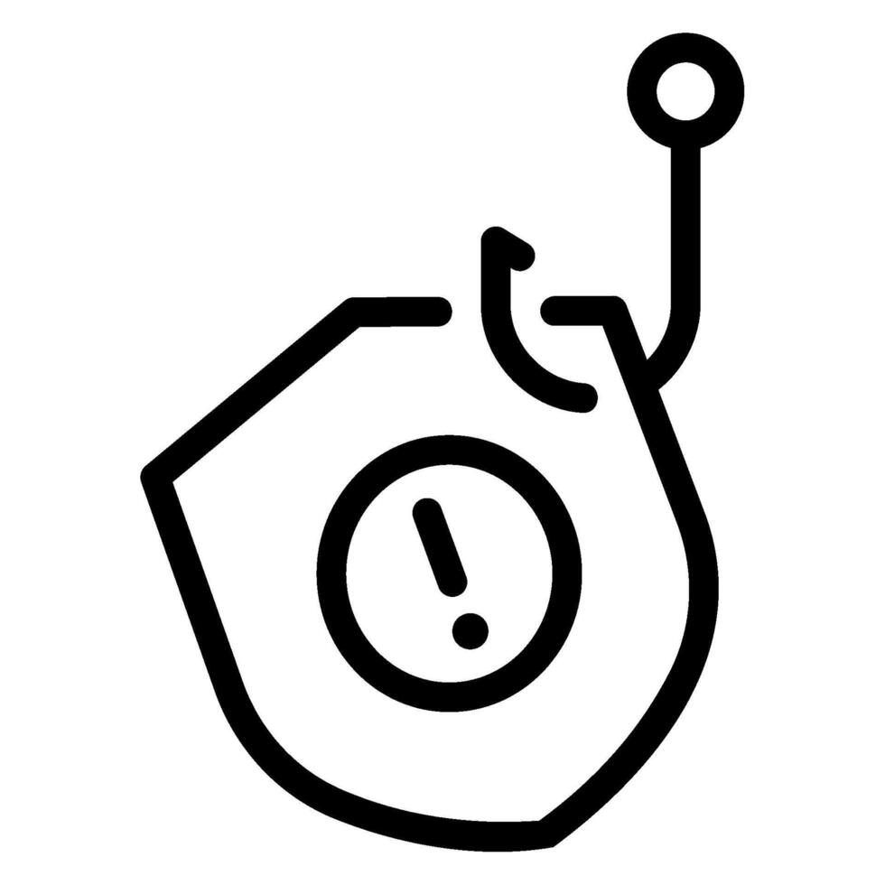 phishing line icon vector