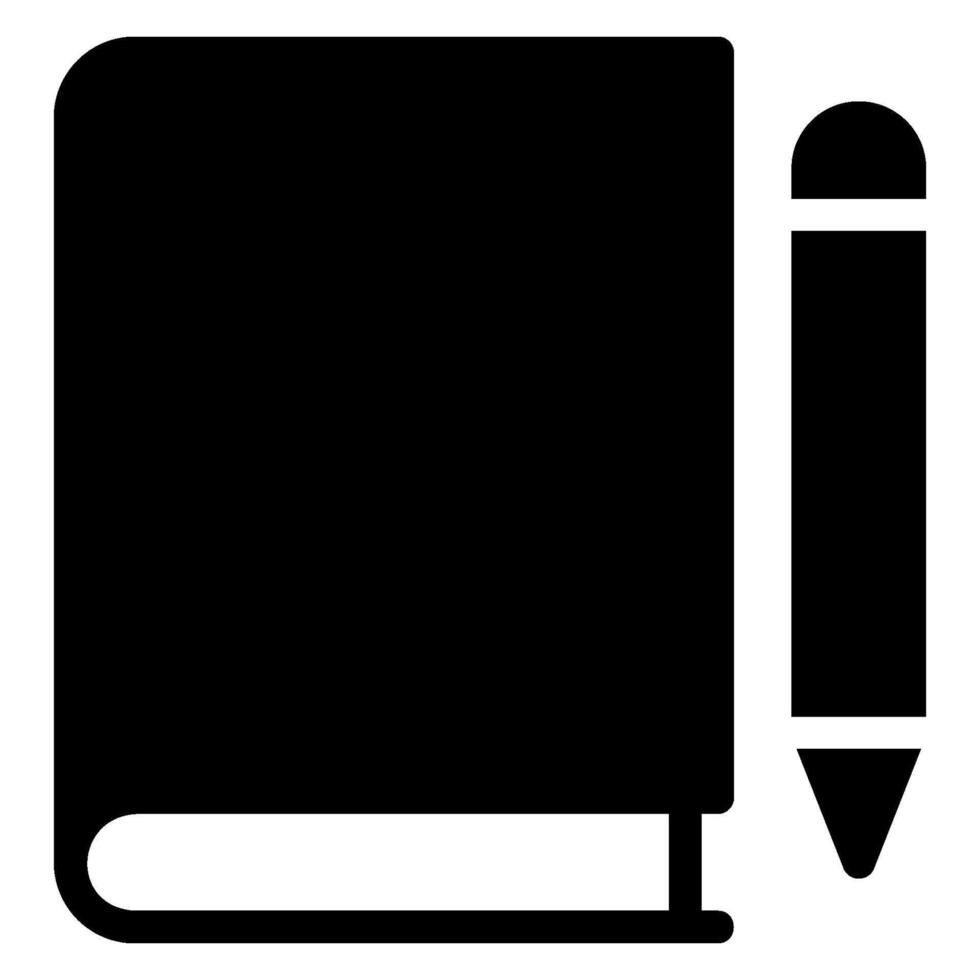 notebook glyph icon vector