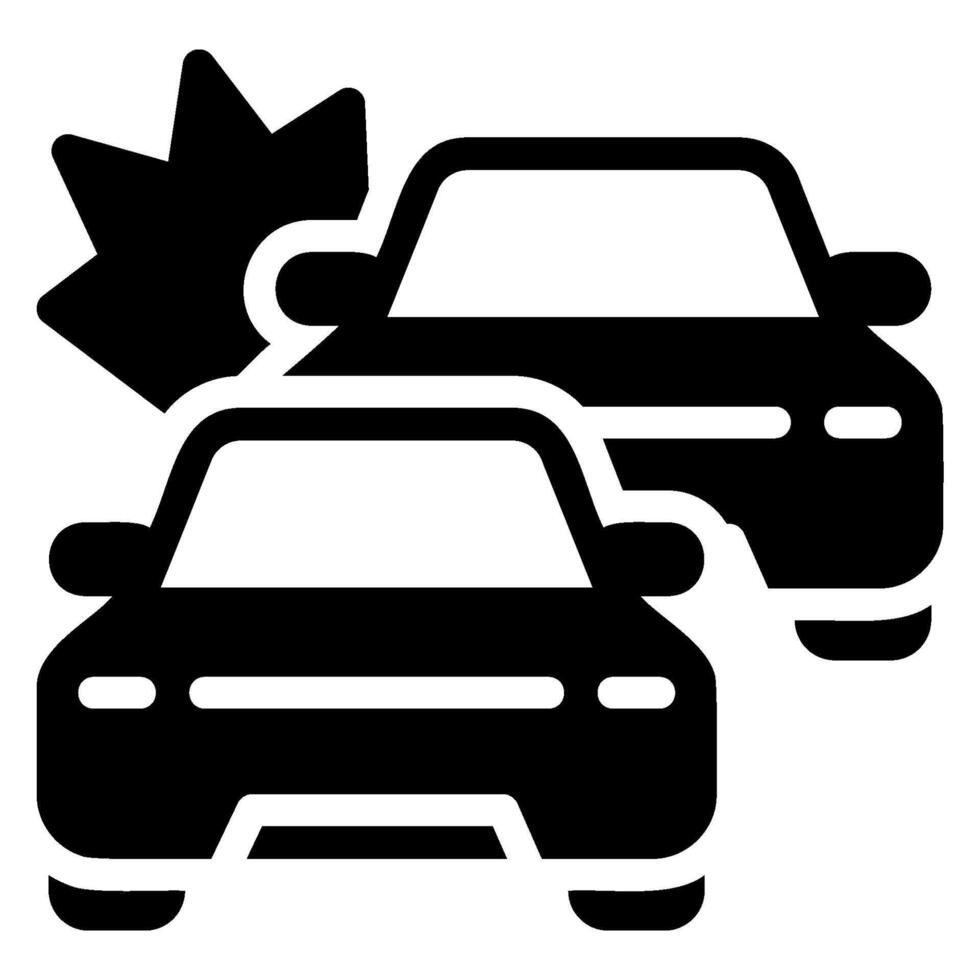 accident glyph icon vector