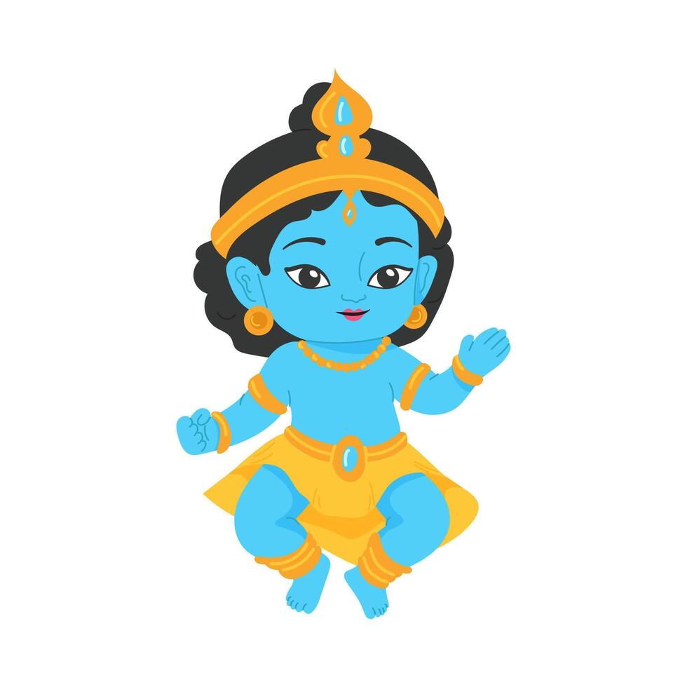 Happy Krishna Janmashtani illustration vector