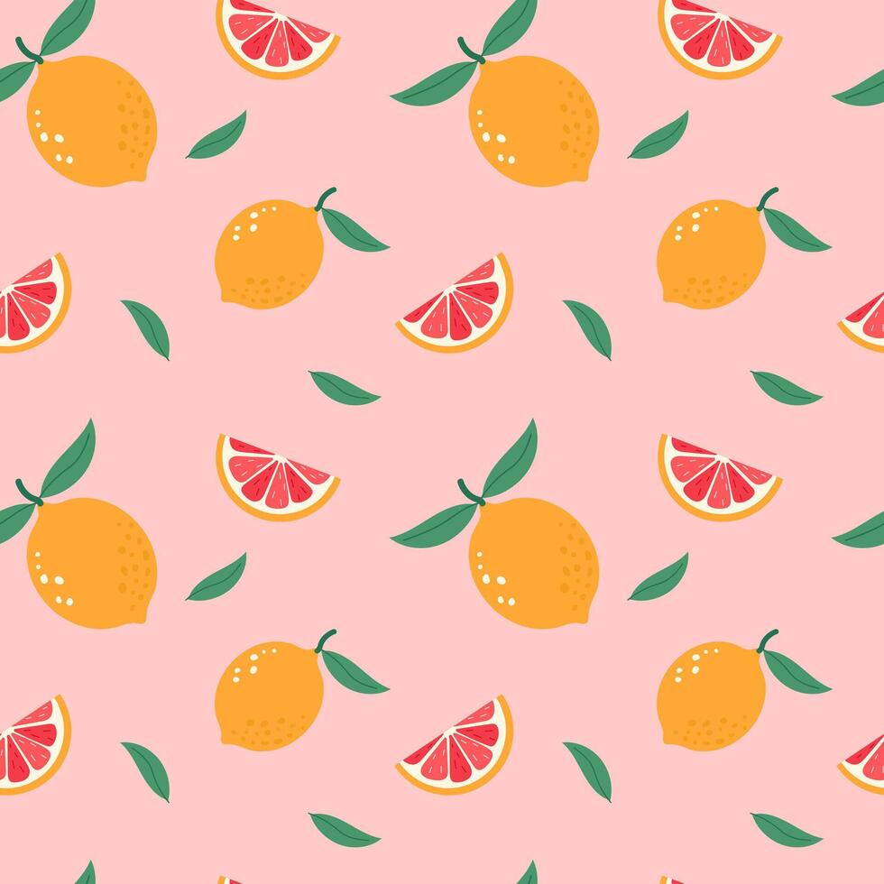 summer fruits seamless patterns vector
