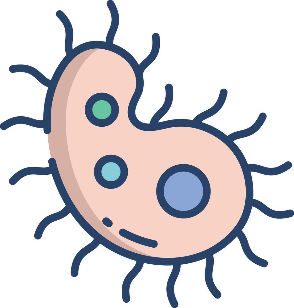 Viruses linear color illustration vector