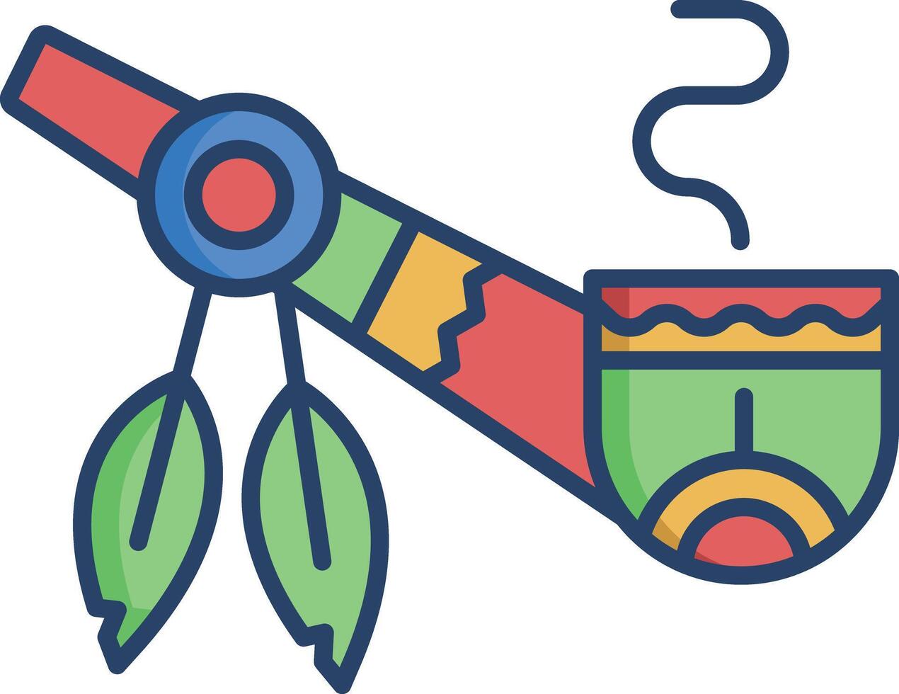 Calumet linear color illustration vector