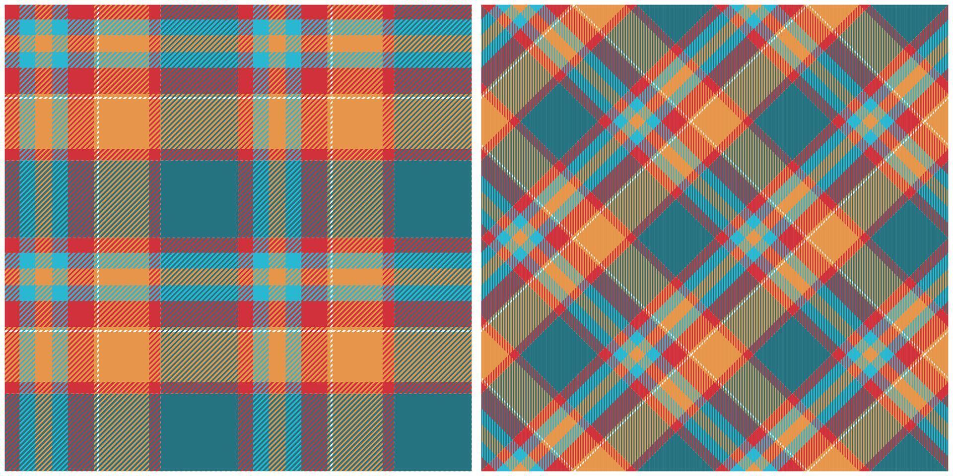 Tartan Seamless Pattern. Scottish Plaid, Seamless Tartan Illustration Set for Scarf, Blanket, Other Modern Spring Summer Autumn Winter Holiday Fabric Print. vector