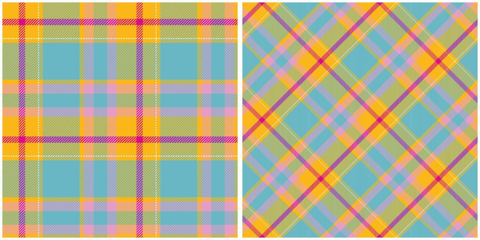 Scottish Tartan Seamless Pattern. Tartan Seamless Pattern Seamless Tartan Illustration Set for Scarf, Blanket, Other Modern Spring Summer Autumn Winter Holiday Fabric Print. vector