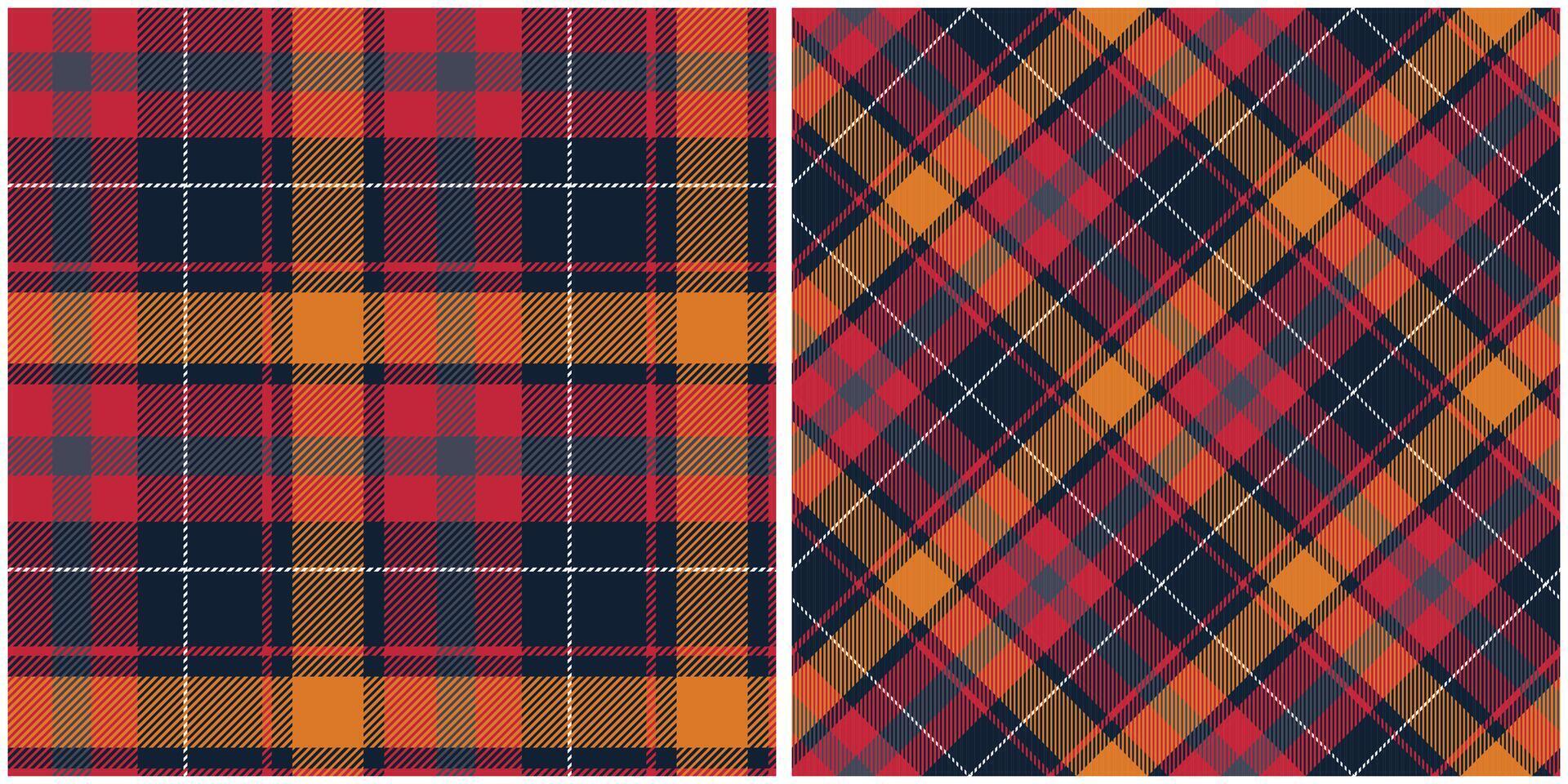 Scottish Tartan Seamless Pattern. Checkerboard Pattern Seamless Tartan Illustration Set for Scarf, Blanket, Other Modern Spring Summer Autumn Winter Holiday Fabric Print. vector