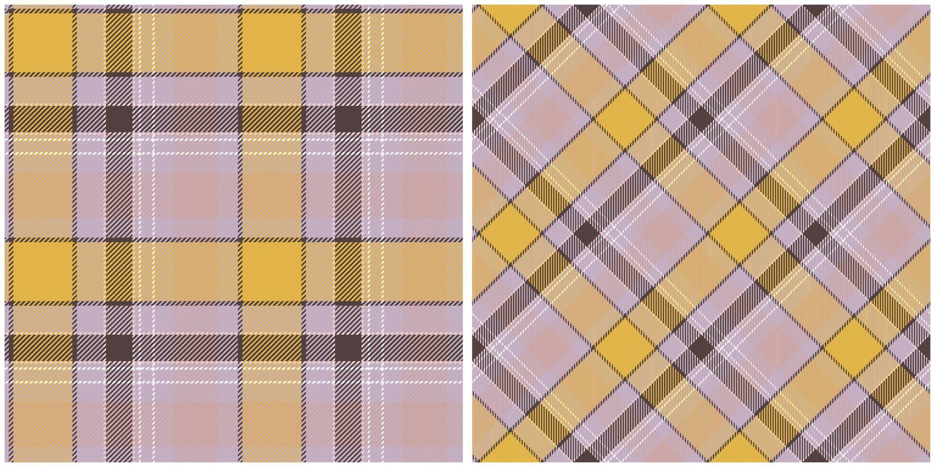 Scottish Tartan Plaid Seamless Pattern, Checkerboard Pattern. Seamless Tartan Illustration Set for Scarf, Blanket, Other Modern Spring Summer Autumn Winter Holiday Fabric Print. vector