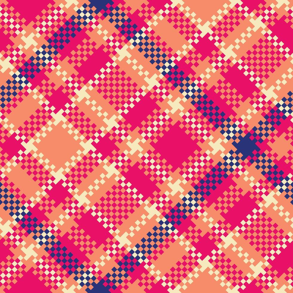 Plaid Pattern Seamless. Classic Scottish Tartan Design. Template for Design Ornament. Seamless Fabric Texture. vector