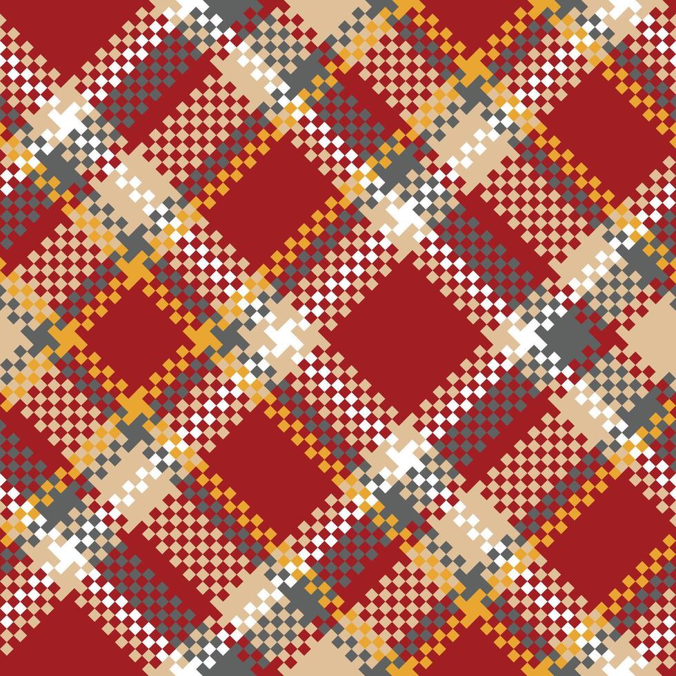 Tartan Pattern Seamless. Traditional Scottish Checkered Background. Traditional Scottish Woven Fabric. Lumberjack Shirt Flannel Textile. Pattern Tile Swatch Included. vector
