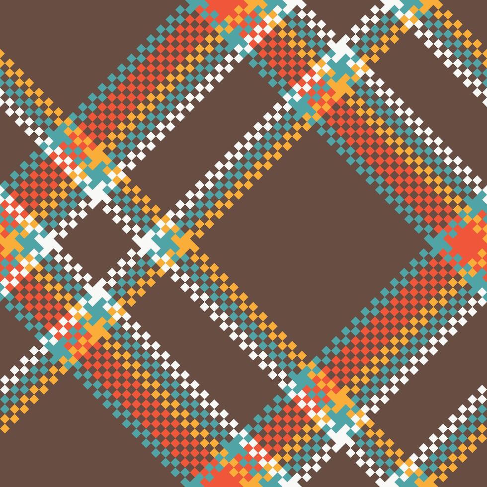 Tartan Pattern Seamless. Sweet Checkerboard Pattern Template for Design Ornament. Seamless Fabric Texture. vector