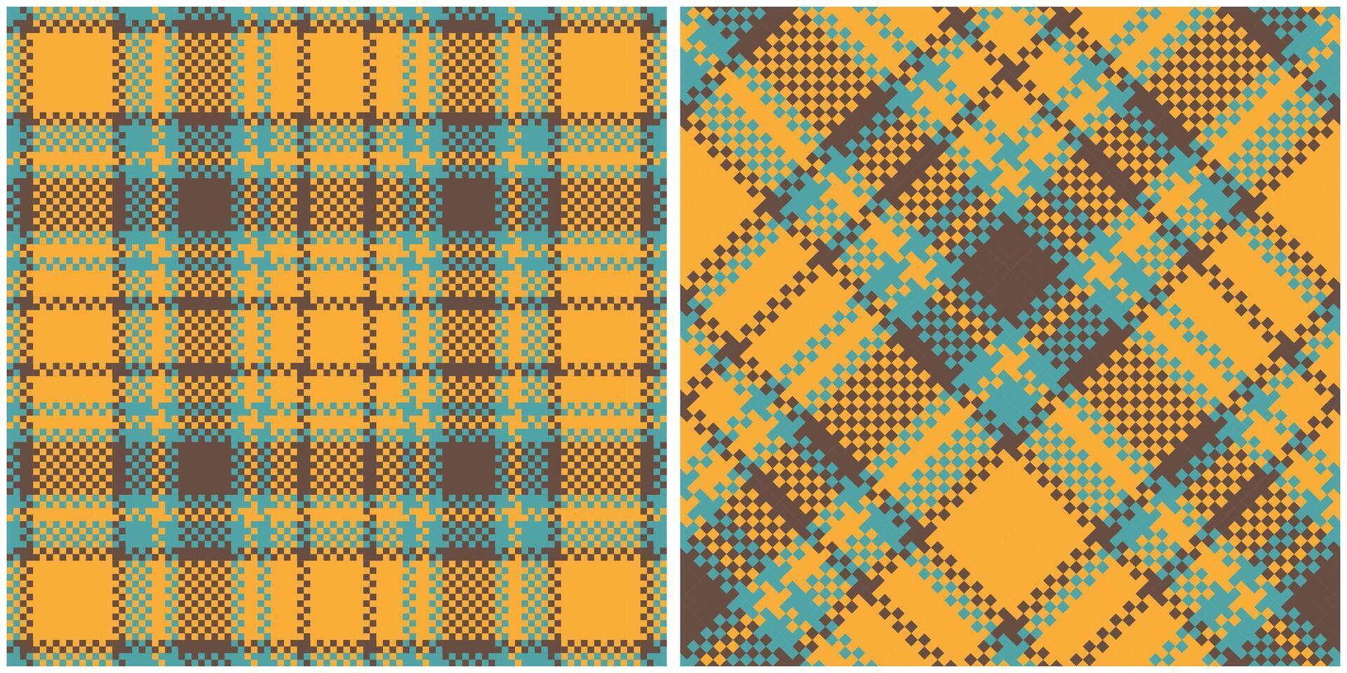Tartan Pattern Seamless. Sweet Checkerboard Pattern Seamless Tartan Illustration Set for Scarf, Blanket, Other Modern Spring Summer Autumn Winter Holiday Fabric Print. vector