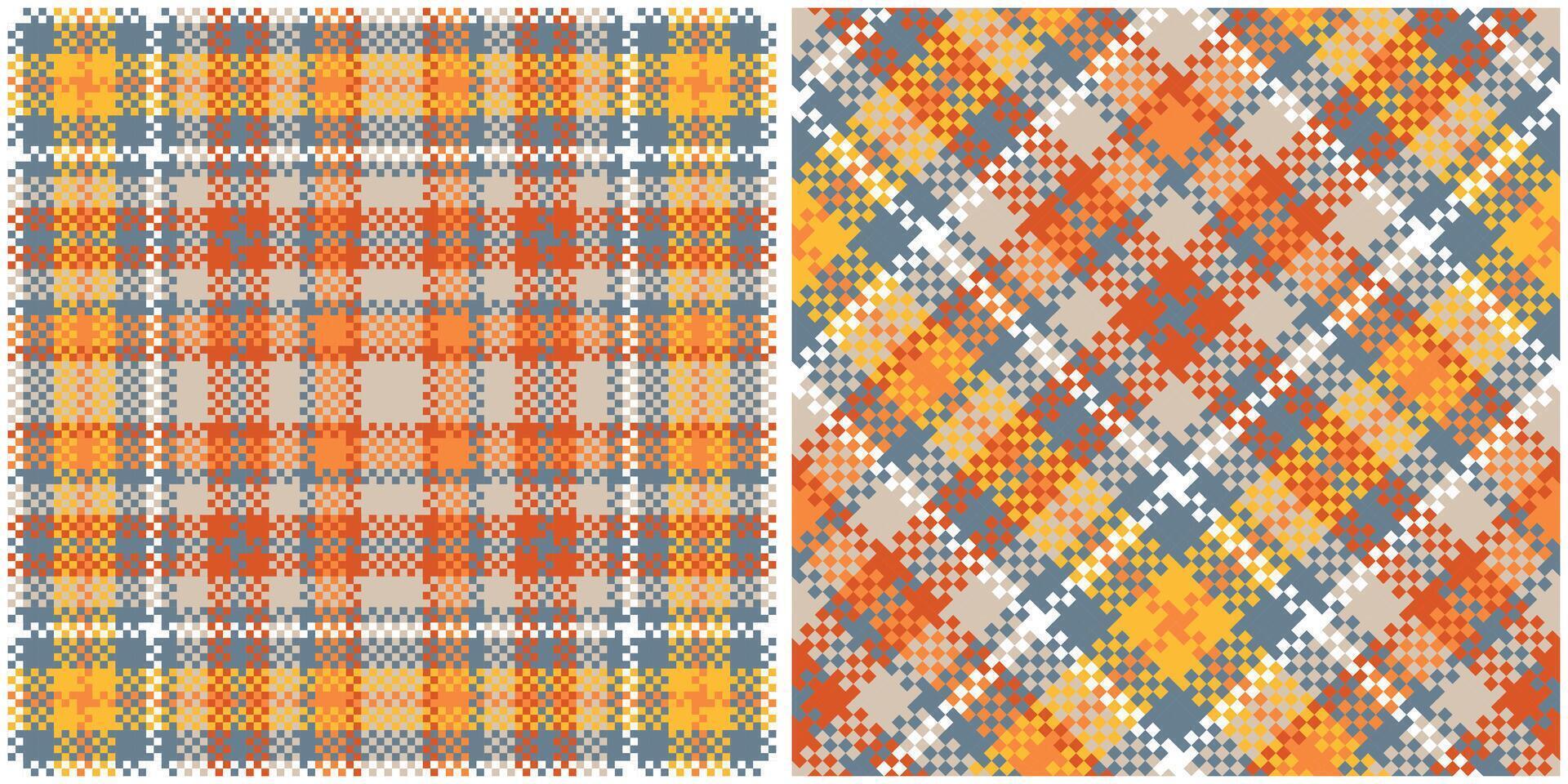 Tartan Seamless Pattern. Gingham Patterns Seamless Tartan Illustration Set for Scarf, Blanket, Other Modern Spring Summer Autumn Winter Holiday Fabric Print. vector