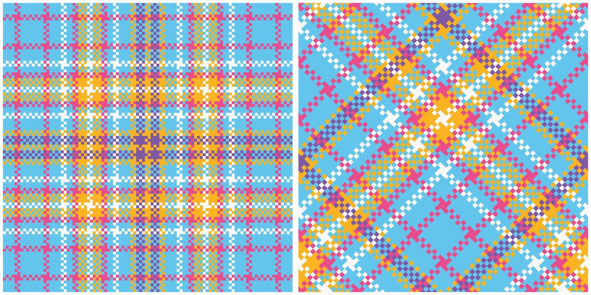 Tartan Seamless Pattern. Traditional Scottish Checkered Background. Seamless Tartan Illustration Set for Scarf, Blanket, Other Modern Spring Summer Autumn Winter Holiday Fabric Print. vector