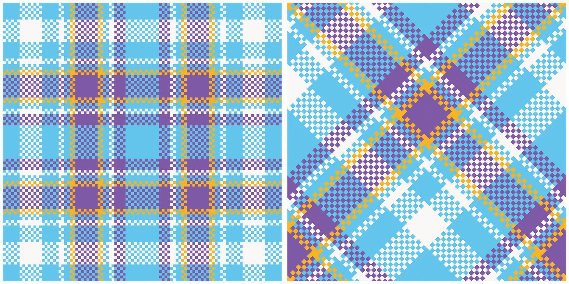 Tartan Seamless Pattern. Abstract Check Plaid Pattern Seamless Tartan Illustration Set for Scarf, Blanket, Other Modern Spring Summer Autumn Winter Holiday Fabric Print. vector