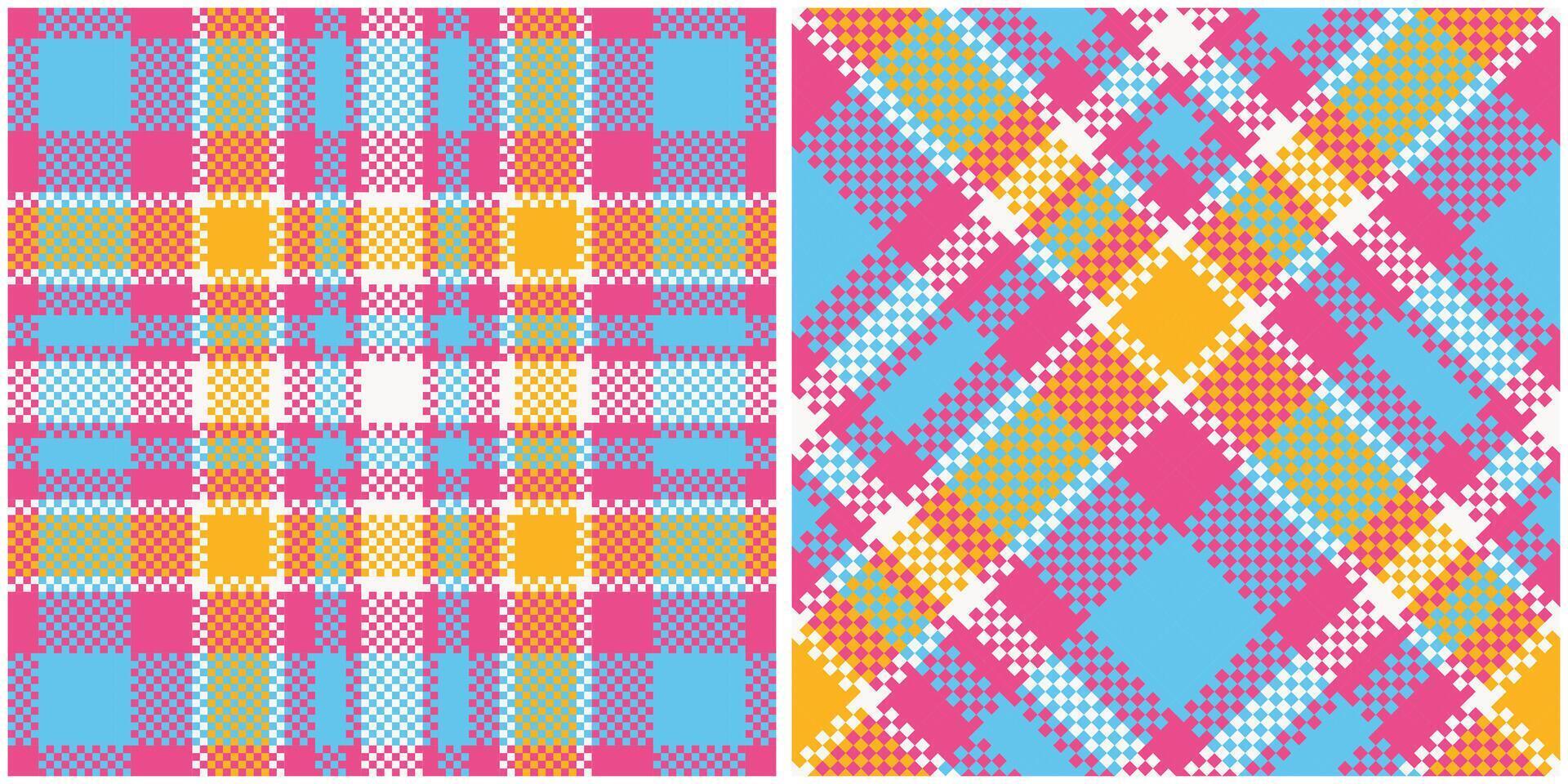 Plaids Pattern Seamless. Checker Pattern Seamless Tartan Illustration Set for Scarf, Blanket, Other Modern Spring Summer Autumn Winter Holiday Fabric Print. vector