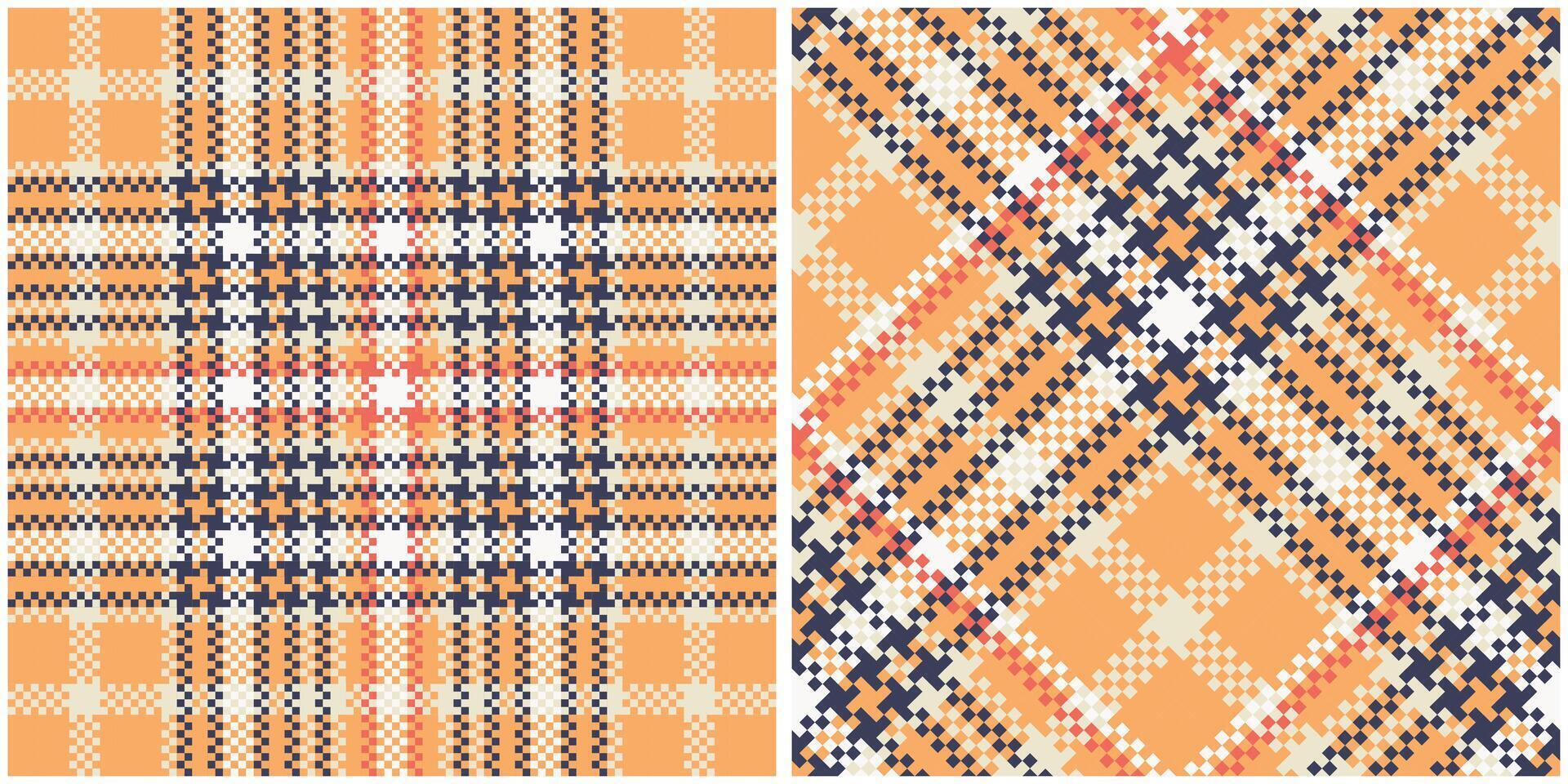 Plaid Pattern Seamless. Checkerboard Pattern Traditional Scottish Woven Fabric. Lumberjack Shirt Flannel Textile. Pattern Tile Swatch Included. vector