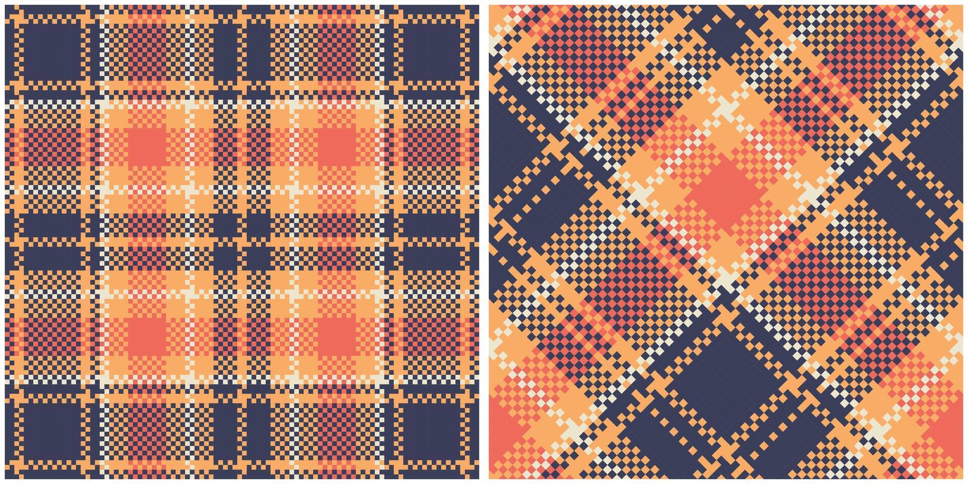 Plaid Pattern Seamless. Checkerboard Pattern Seamless Tartan Illustration Set for Scarf, Blanket, Other Modern Spring Summer Autumn Winter Holiday Fabric Print. vector