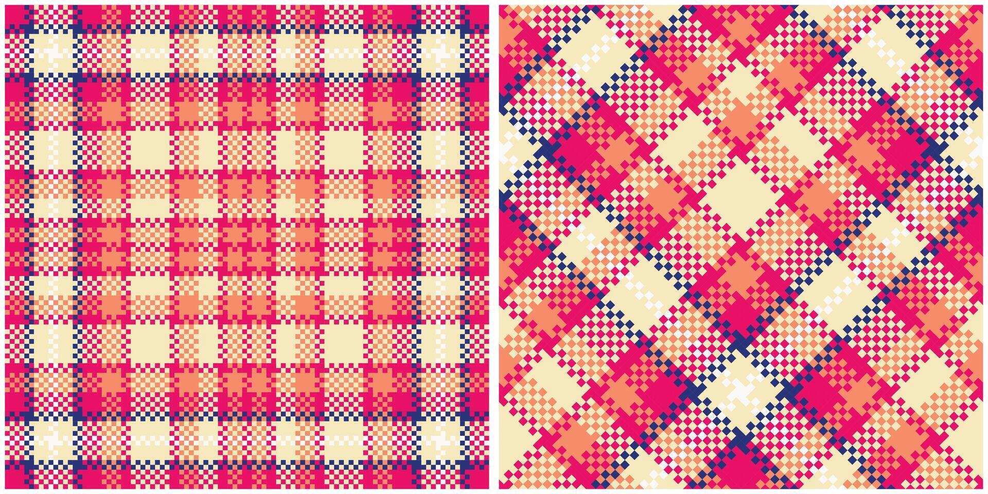 Plaid Pattern Seamless. Scottish Plaid, Seamless Tartan Illustration Set for Scarf, Blanket, Other Modern Spring Summer Autumn Winter Holiday Fabric Print. vector
