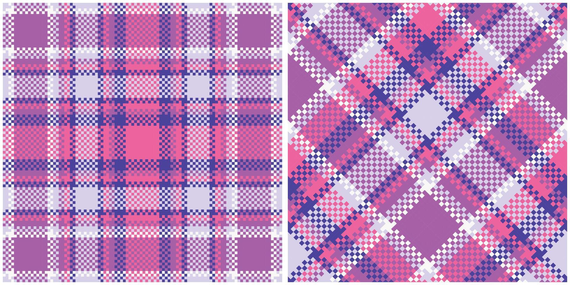 Plaid Pattern Seamless. Scottish Tartan Pattern Seamless Tartan Illustration Set for Scarf, Blanket, Other Modern Spring Summer Autumn Winter Holiday Fabric Print. vector