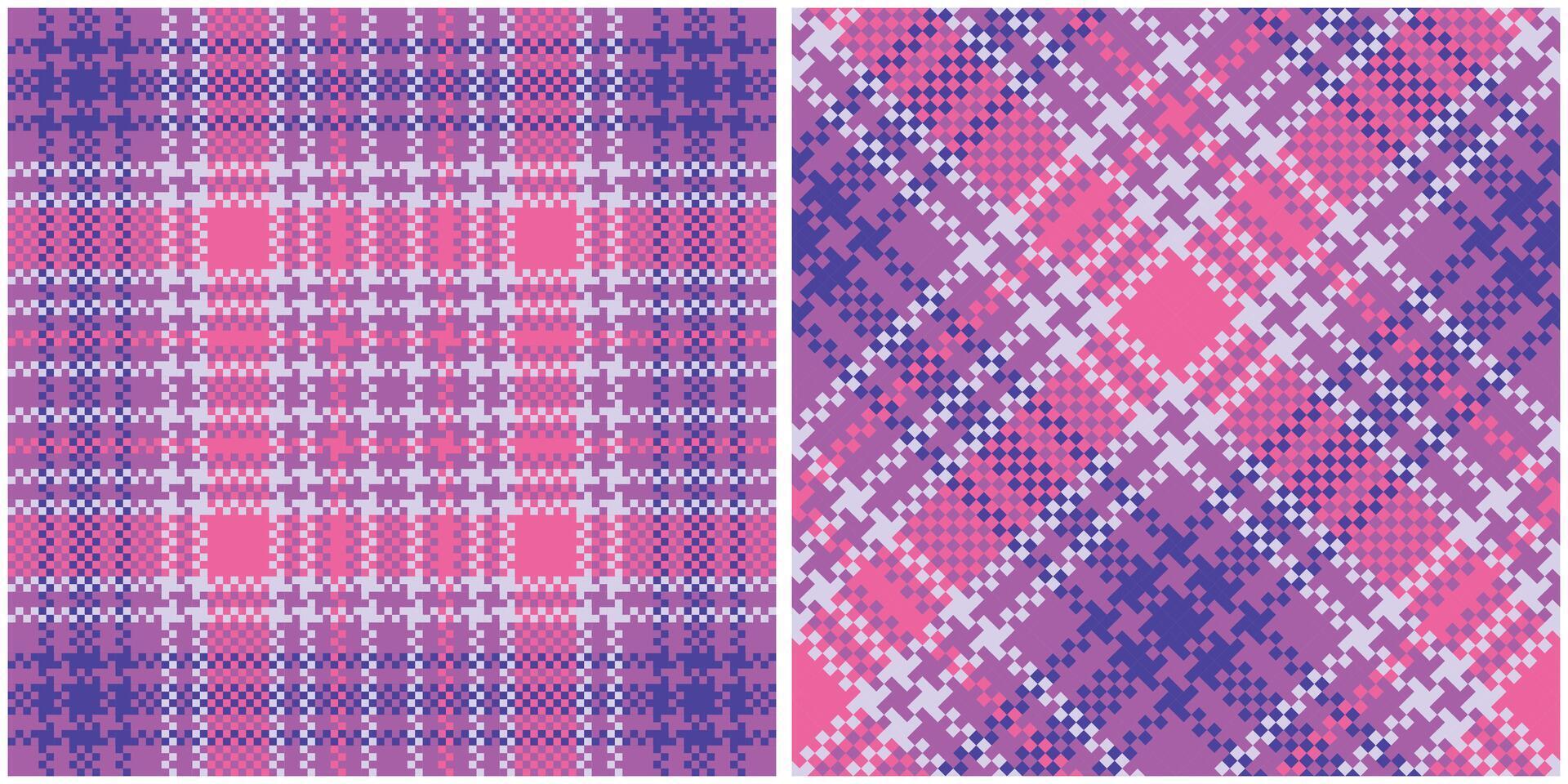 Plaid Pattern Seamless. Classic Plaid Tartan Seamless Tartan Illustration Set for Scarf, Blanket, Other Modern Spring Summer Autumn Winter Holiday Fabric Print. vector