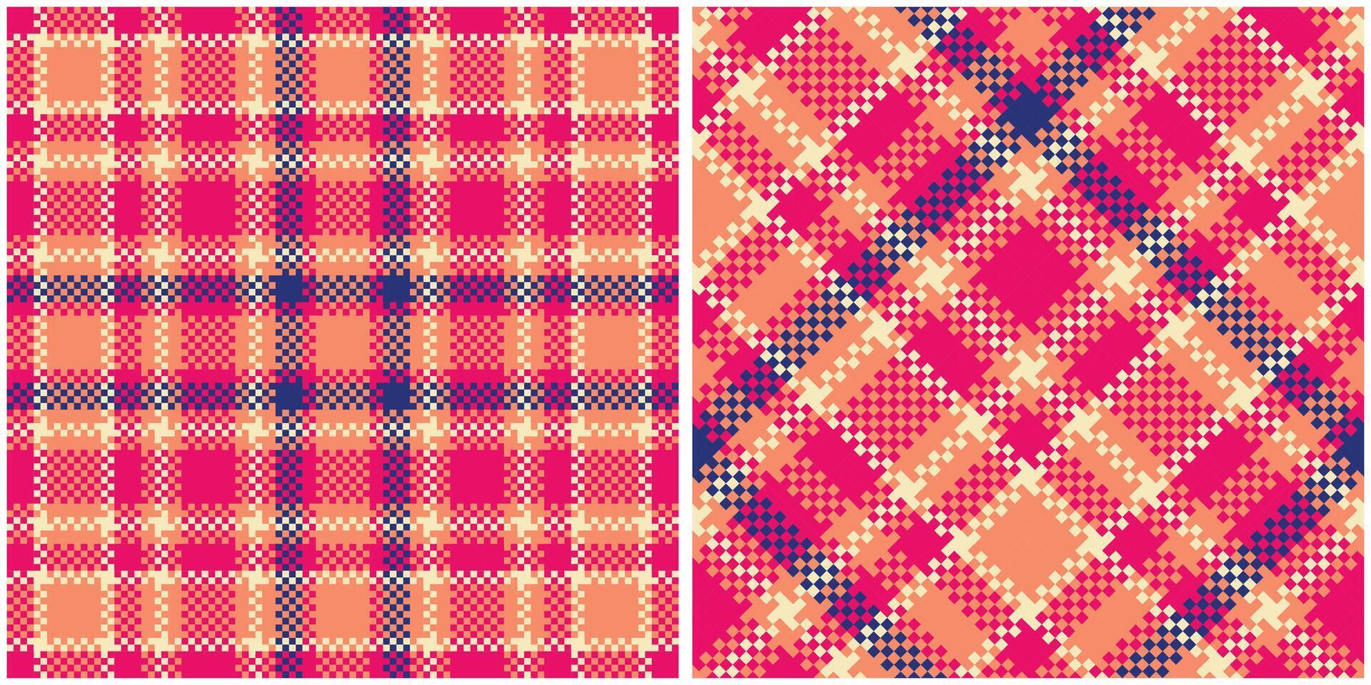Plaid Pattern Seamless. Classic Scottish Tartan Design. Template for Design Ornament. Seamless Fabric Texture. vector