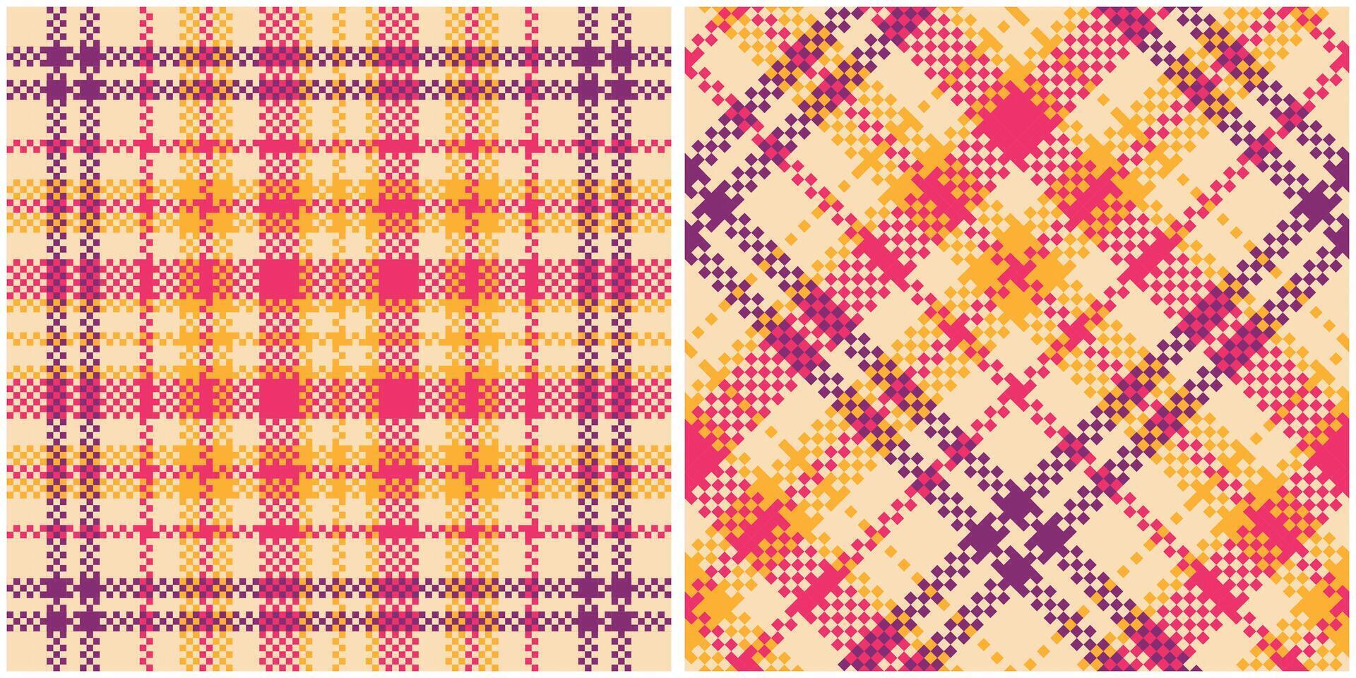 Plaid Patterns Seamless. Checkerboard Pattern Traditional Scottish Woven Fabric. Lumberjack Shirt Flannel Textile. Pattern Tile Swatch Included. vector