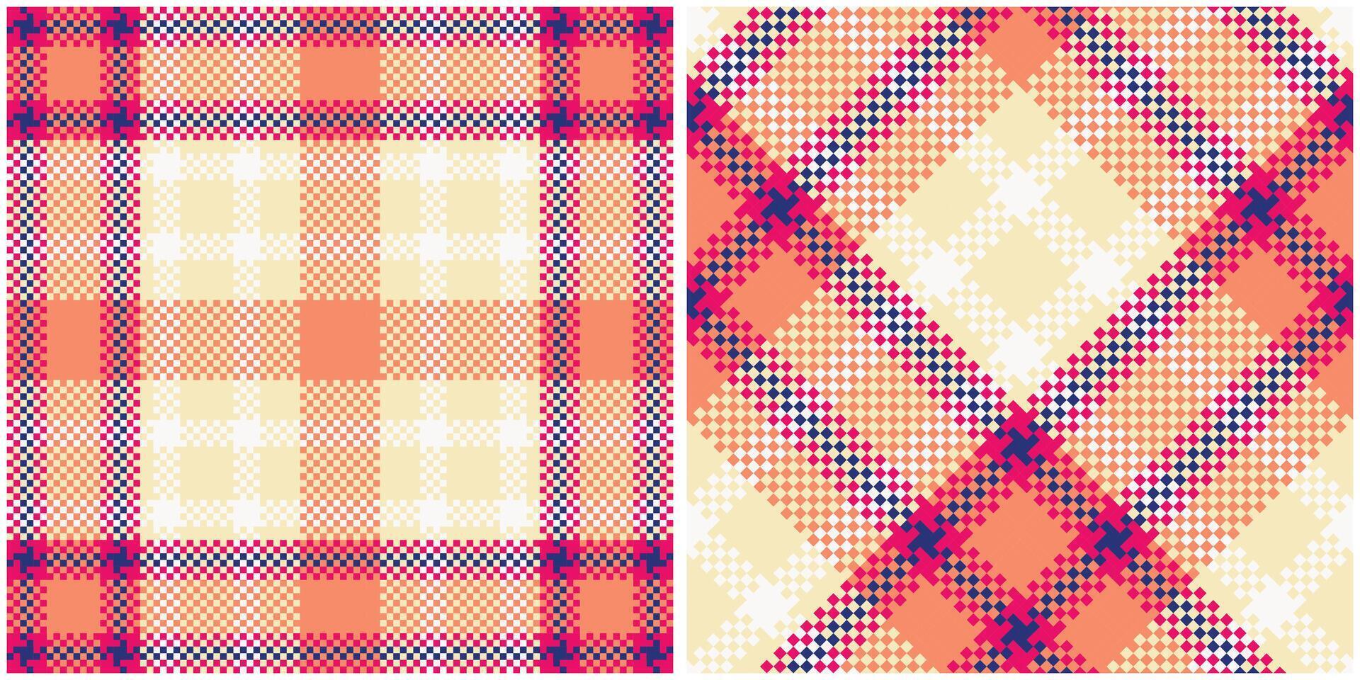 Plaid Pattern Seamless. Classic Scottish Tartan Design. Seamless Tartan Illustration Set for Scarf, Blanket, Other Modern Spring Summer Autumn Winter Holiday Fabric Print. vector