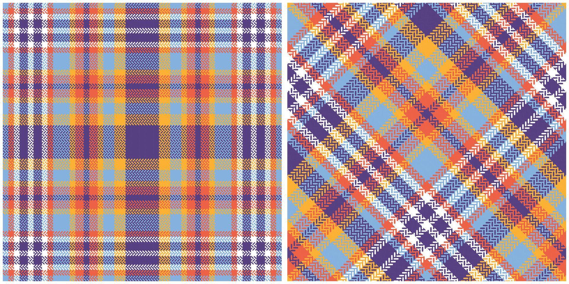 Scottish Tartan Pattern. Classic Scottish Tartan Design. Seamless Tartan Illustration Set for Scarf, Blanket, Other Modern Spring Summer Autumn Winter Holiday Fabric Print. vector